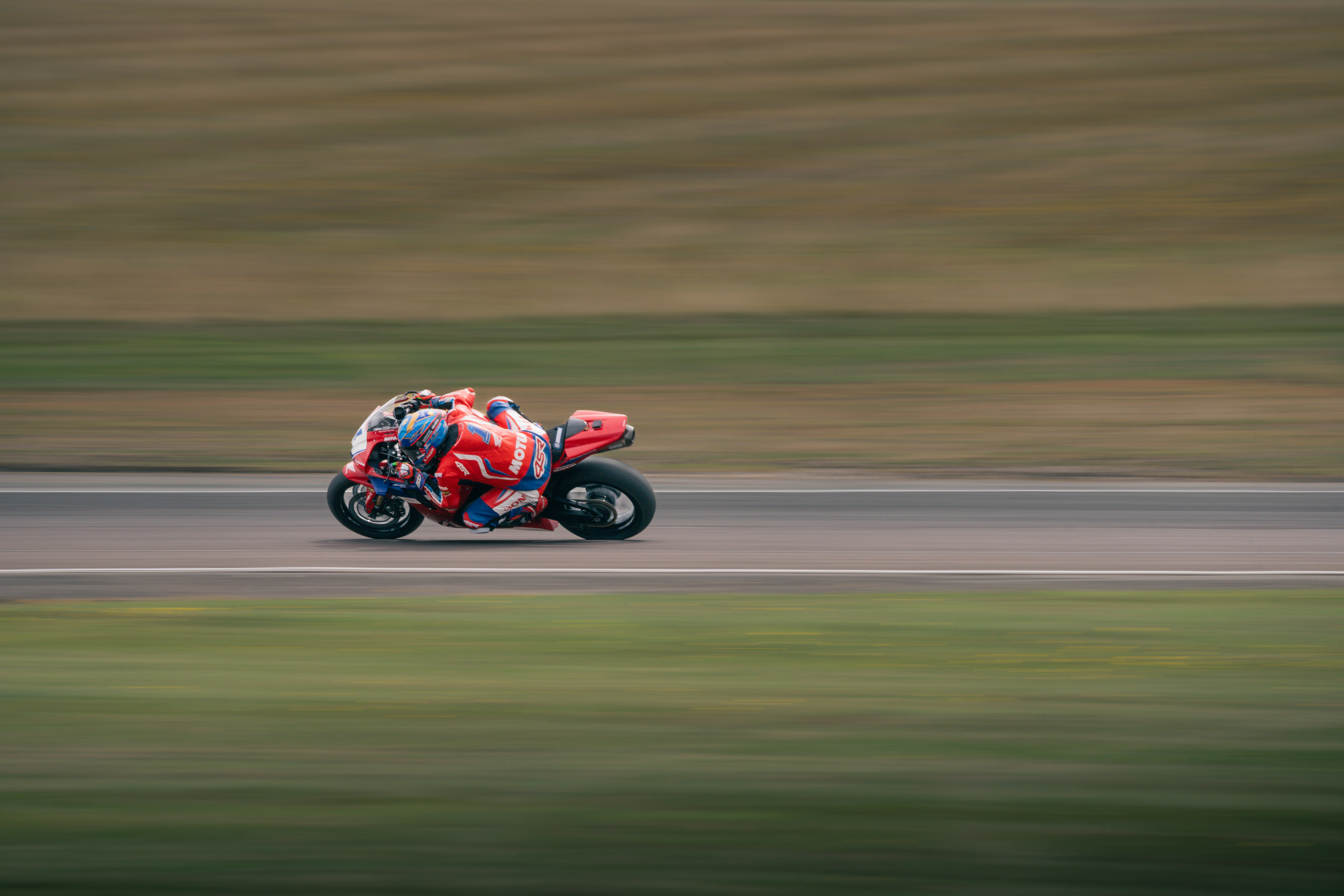 Featured motorbike racing frame at Thruxton